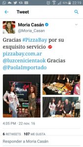 Luz Cenicienta Pizza Bay Catering